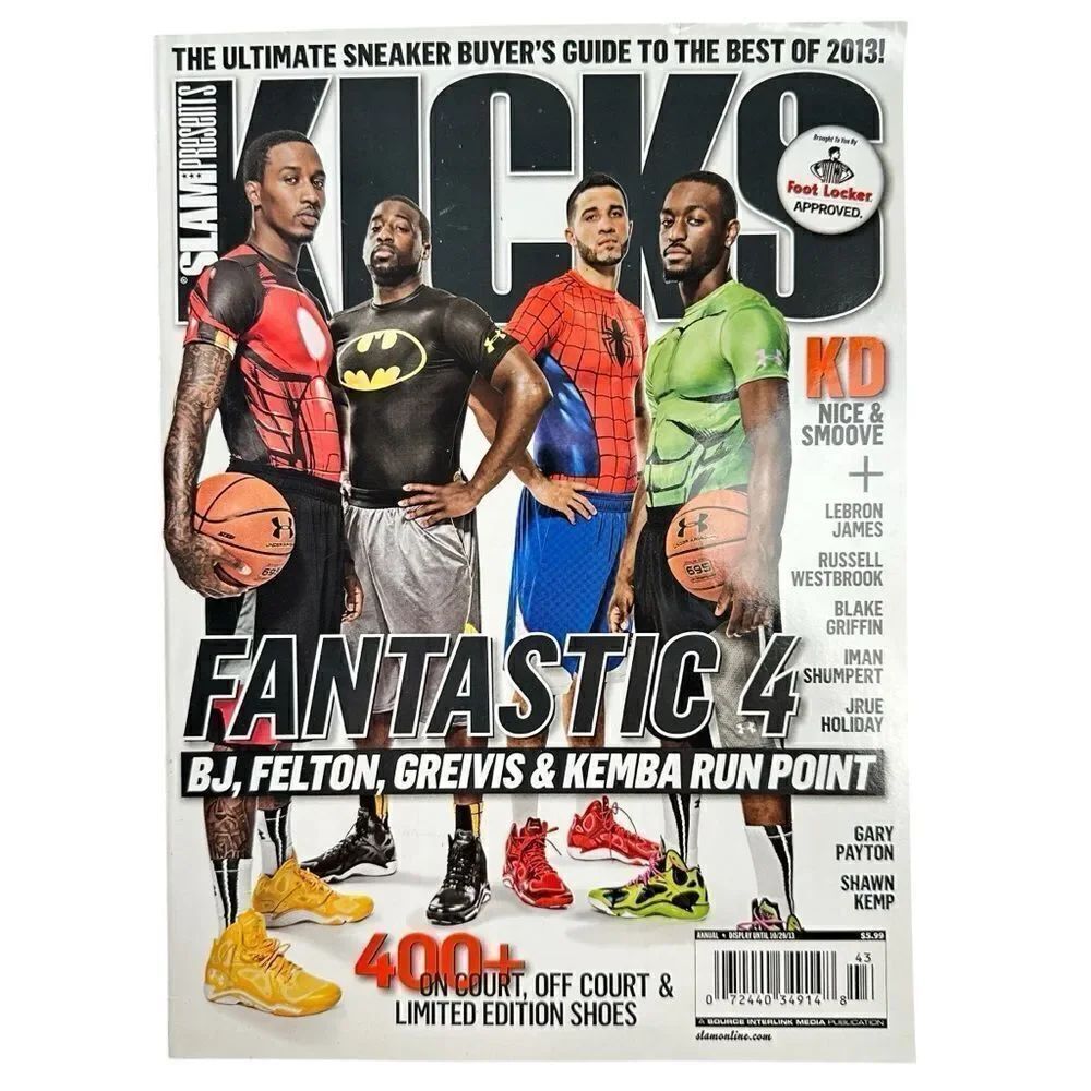Slam Magazine KICKS 2013 Sneakers BJ Felton Grieves Kemba Walker FANTASTIC 4